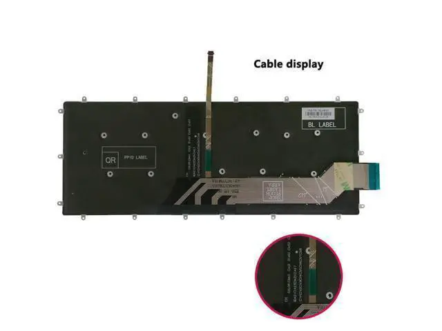 Alt view image 3 of 4 - for Dell Notebook Backlit Keyboard 7466 7467 7378 7460 7569 7579 7368 14-7000 5368 Replacement Dns Shop Clevo Packard Bell US