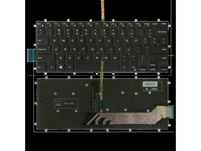 Alt view image 4 of 4 - for Dell Notebook Backlit Keyboard 7466 7467 7378 7460 7569 7579 7368 14-7000 5368 Replacement Dns Shop Clevo Packard Bell US