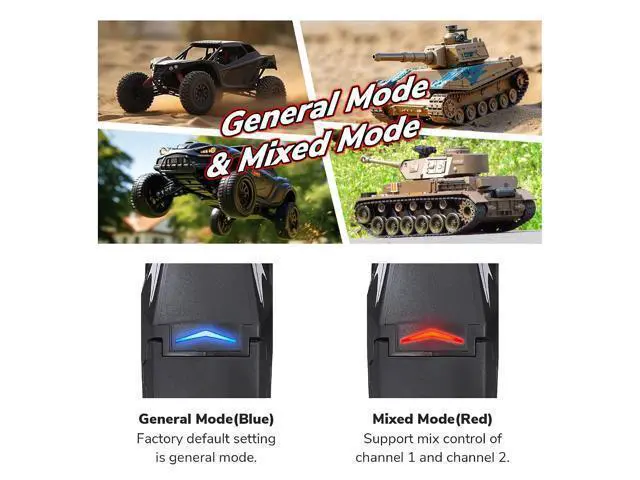 Alt view image 3 of 7 - ATA HOBBY DUMBORC X4 2.4GHz 4-Channel RC Radio Transmitter and Receiver X6F with Fail-Safe & Low Voltage Alarm Function Mixed Mode for Rc Vehicle Car Boat Tank Model Parts Remote Controller