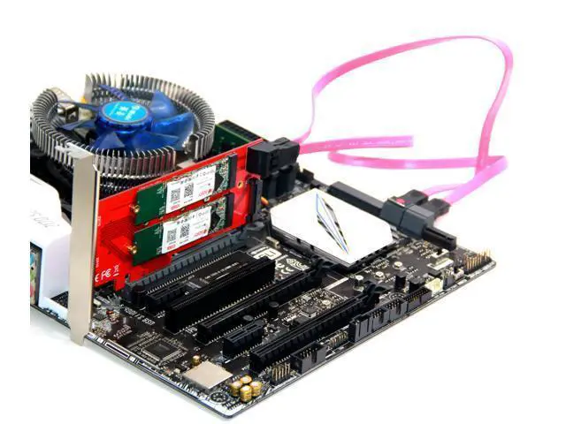 Alt view image 7 of 7 - New 3 Interfaces M.2 NVMe SSD NGFF to PCIE X16 Adapter 1x M Key 2x B Key Riser Card Expansion Support PCI Express 3.0 4X M2 SATA