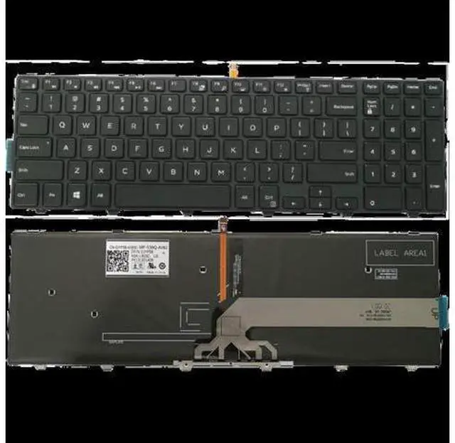 Main image of for Dell Notebook Backlit Keyboard 15 3546 3565 3558 3549 3559 Inspiron 15-3000 5542 5543 5545 Replacement Clevo Packard Bell US