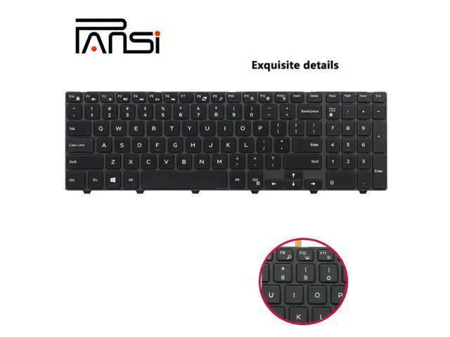Alt view image 2 of 4 - for Dell Notebook Backlit Keyboard 15 3546 3565 3558 3549 3559 Inspiron 15-3000 5542 5543 5545 Replacement Clevo Packard Bell US
