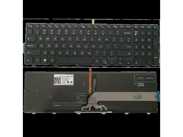 Alt view image 4 of 4 - for Dell Notebook Backlit Keyboard 15 3546 3565 3558 3549 3559 Inspiron 15-3000 5542 5543 5545 Replacement Clevo Packard Bell US