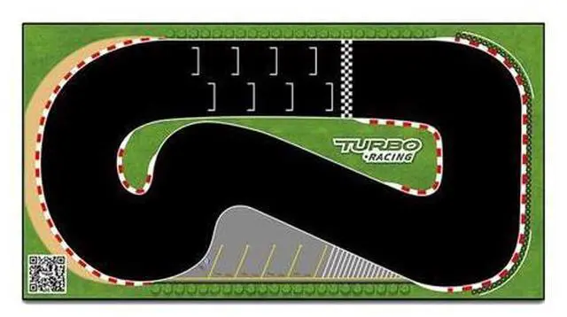 Main image of Turbo Racing 1:76 RC Drift Car Race Track Mat: Portable Rubber 950x500mm Entry-Level Racing Track for Turbo Racing C64 C75 C73 C65 C72 Mini RC Drift Cars