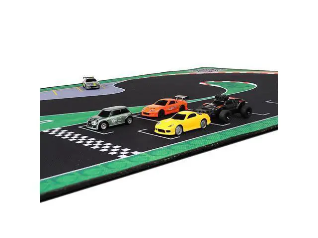 Alt view image 2 of 7 - Turbo Racing 1:76 RC Drift Car Race Track Mat: Portable Rubber 950x500mm Entry-Level Racing Track for Turbo Racing C64 C75 C73 C65 C72 Mini RC Drift Cars