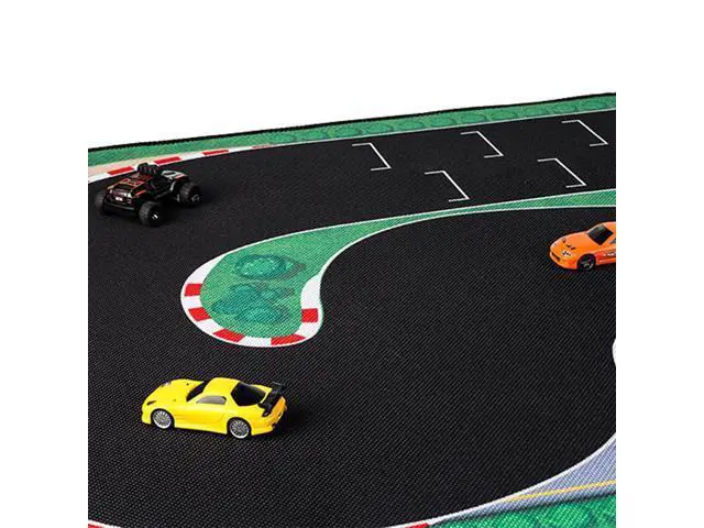 Alt view image 6 of 7 - Turbo Racing 1:76 RC Drift Car Race Track Mat: Portable Rubber 950x500mm Entry-Level Racing Track for Turbo Racing C64 C75 C73 C65 C72 Mini RC Drift Cars