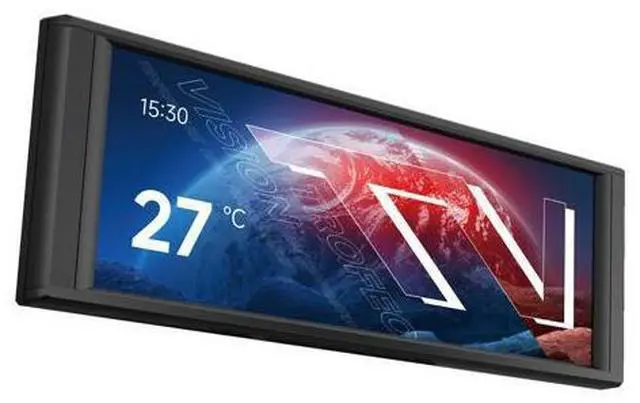 Main image of Trofeo Vision LCD Black Edition Case Sub-Display Features a 6.86-inch Full-Color LCD Display (1280x480 Resolution) with a Magnetic Panel Screen, Supporting DIY Dynamic/Static Images