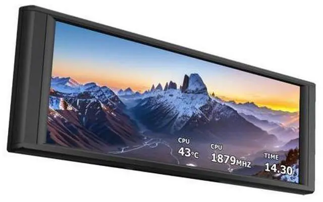 Main image of Trofeo Vision LCD Black Edition Case Sub-Display Features a 6.86-inch Full-Color LCD Display (1280x480 Resolution) with a Magnetic Panel Screen, Supporting DIY Dynamic/Static Images