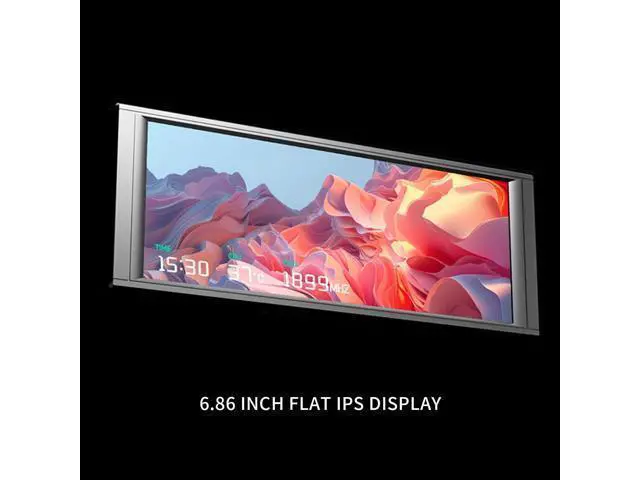 Alt view image 7 of 7 - Trofeo Vision LCD Black Edition Case Sub-Display Features a 6.86-inch Full-Color LCD Display (1280x480 Resolution) with a Magnetic Panel Screen, Supporting DIY Dynamic/Static Images