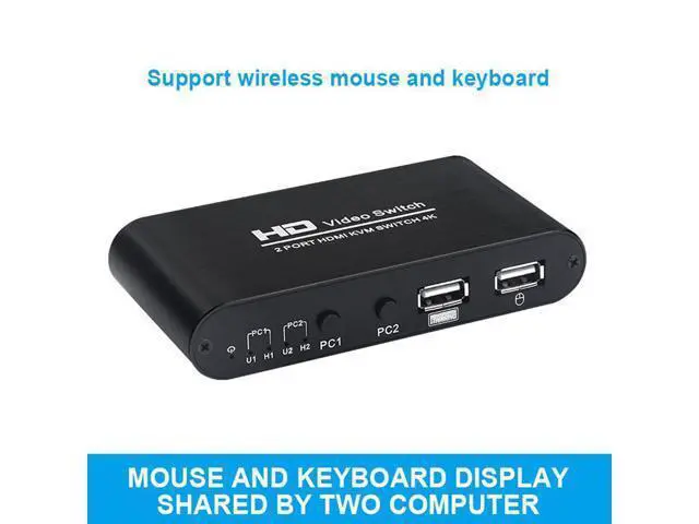 Alt view image 3 of 7 - NEW HDMI-Compatible Switch 4K Switcher Wireless Mouse Keyboard Sharer Ultra-Clear Switching Computer Adapter Display Amplifer