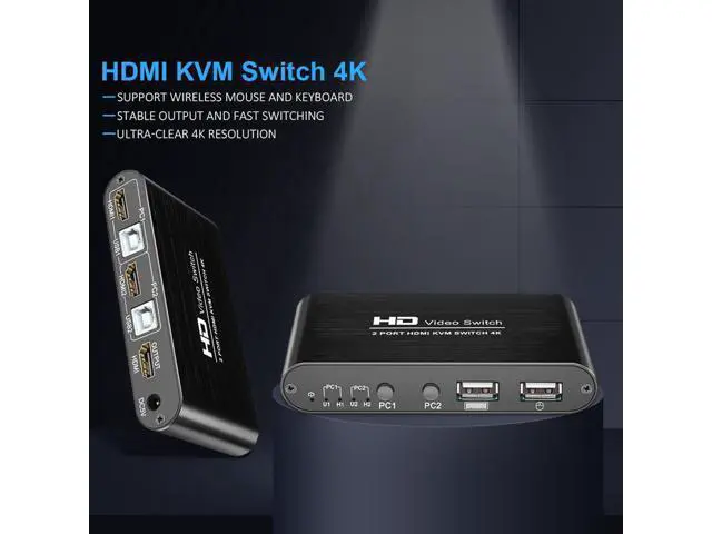 Alt view image 2 of 7 - NEW HDMI-Compatible Switch 4K Switcher Wireless Mouse Keyboard Sharer Ultra-Clear Switching Computer Adapter Display Amplifer