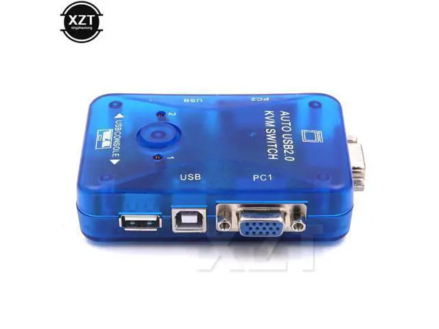 Alt view image 2 of 6 - 1pcs 2 Port Auto USB 2.0 USB2.0 VGA KVM Switch Switcher Box for PC Keyboard Mouse KVM Switch 2 in 1 out for DOS