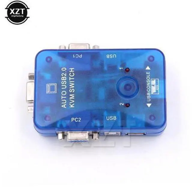 Main image of 1pcs 2 Port Auto USB 2.0 USB2.0 VGA KVM Switch Switcher Box for PC Keyboard Mouse KVM Switch 2 in 1 out for DOS
