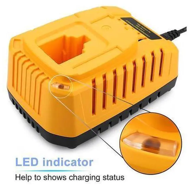 Alt view image 3 of 7 - Powilling DC9310 7.2-Volt-18-Volt 1-Hour Replacement Charger for DEWALT 7.2V-18V NiCad & NiMh Battery DW9057 DC9071 DC9091 DC9096 DW9072 DW9091 DW9099