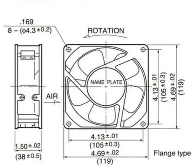 Alt view image 4 of 4 - Original NMB-MAT 4715MS-22T-B50 Fan AC 220V 14/13W 120X120X38MM Cooling Fans for UPS