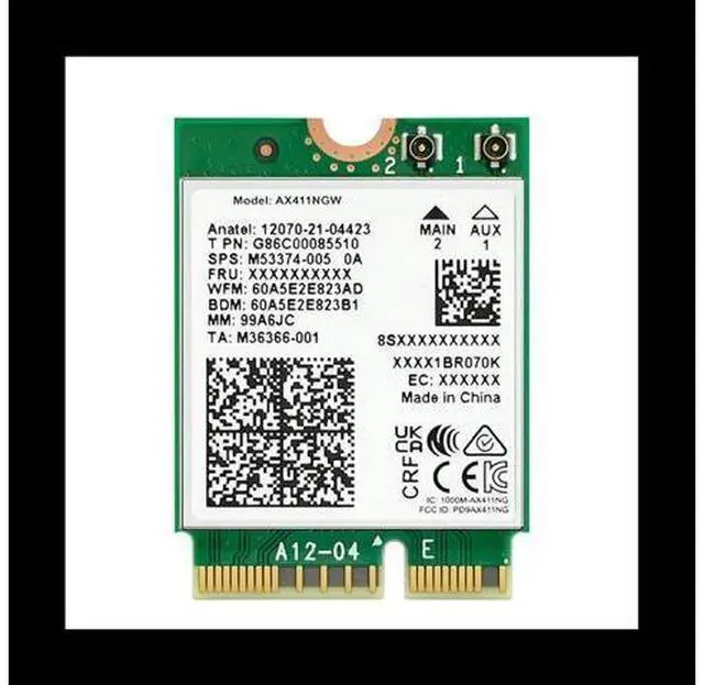 Main image of For AX411 Card 6E CNVio2 Bluetooth 5.3 Tri-Band 5374Mbps Network Adapter for Laptop/PC Win10/11-64Bit