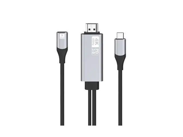 Alt view image 2 of 2 - FOR 4K@60Hz Type C to HDMI-Compatible Cable Screen Mirroring Device for Laptop Converter Adapter Screen Sharing Accessories
