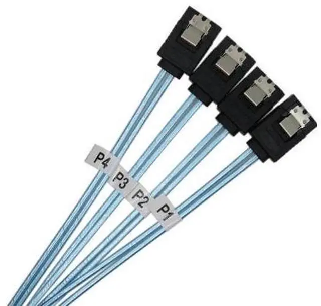 Main image of 2 Kinds SATA III Cable 12Gbps 7pin Female Straight To Straight Angle Female Data Cable with Locking Latch 0.5m 1m Blue