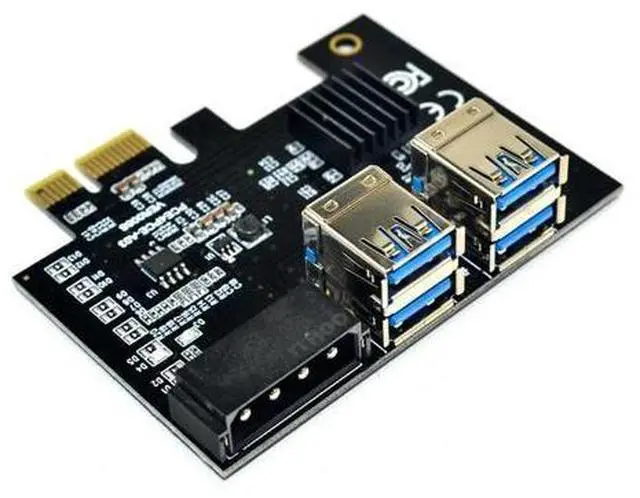 Main image of FOR PCI-E 1 To 4 Expansion Card PCI-E 1X To 16X 4 Port Dual Layer USB3.0 Graphics Adapter Expansion Card For BTC Mining