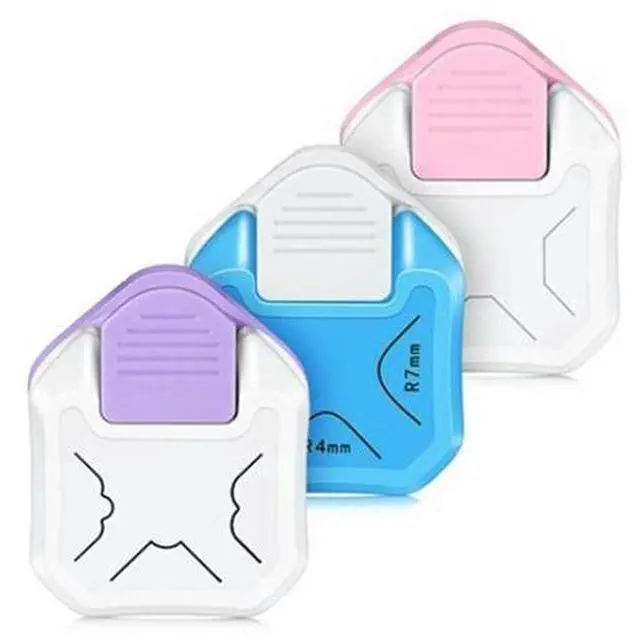 Main image of OIAGLH 3Pcs Corner Rounder Paper Punch In 3 Styles 4/7/10Mm 3 In 1 Corner Cutter Corner Punches For Paper Crafts Card Making