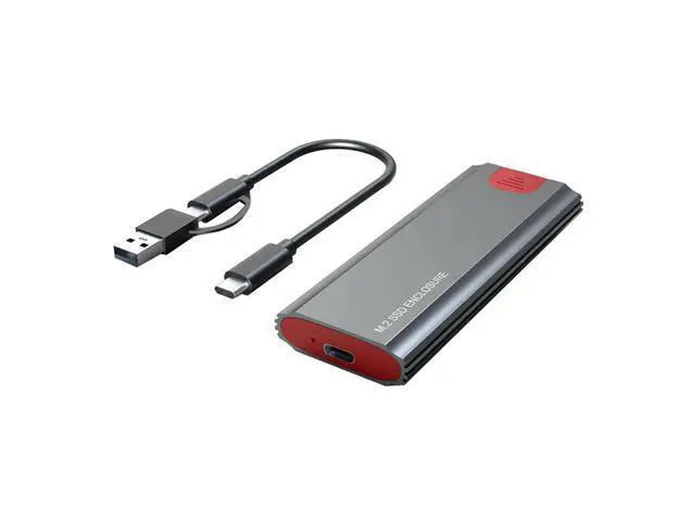 Alt view image 2 of 2 - FOR Dual Protocol M2 SSD Case 10Gbps Nvme SSD Enclosure For Nvme PCIE M Key (B+M) Key SSD Hard Disk Box M.2 Adapter Reader