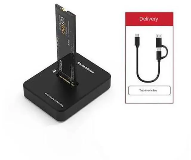 Main image of OIAGLH HDD Docking Station M.2 Caddy Box Base Adapter SATA/NVMe SSD Dual Protocol Solid State Mobile Hard Disk Enclosure USB C
