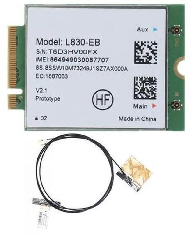 Main image of FOR L830-EB 4G Wifi Card+Antenna Module Parts For X280 T480 T580 P52S L480 L580 T490 T590 P53S T490S X390 L490 L590