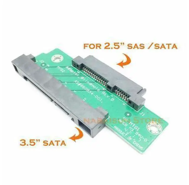 Main image of 660854-001 SAS/SATA /SSd /HDD TO 3.5 SATA High speed Adapter Converter Straight Head for 654540-001 motherboard sata cables
