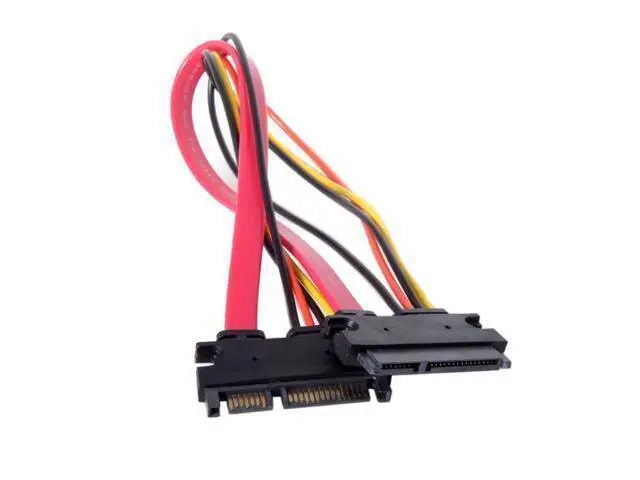 Alt view image 4 of 7 - NGFF Red Color SATA III 3.0 7+15 22 Pin SATA Male to Female Data Power Extension Cable 30cm