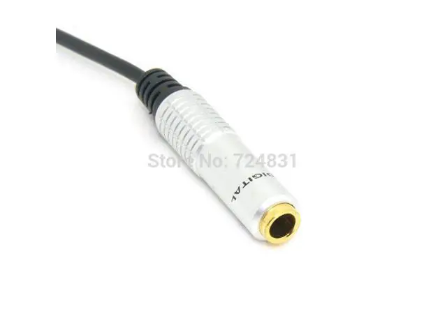 Alt view image 3 of 5 - Audio Aux 6.35mm 1/4" Female to 3.5mm 1/8" Male Stereo Headphone Plug Adapter Converter Cable 20cm