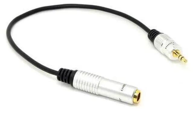 Main image of Audio Aux 6.35mm 1/4" Female to 3.5mm 1/8" Male Stereo Headphone Plug Adapter Converter Cable 20cm