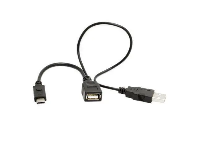 Alt view image 2 of 4 - CYDZ USB-C USB 3.1 Type C Male Connector to A Female OTG Data Cable with Extral Power