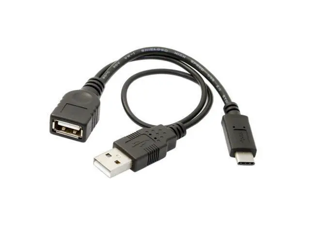 Alt view image 3 of 4 - CYDZ USB-C USB 3.1 Type C Male Connector to A Female OTG Data Cable with Extral Power
