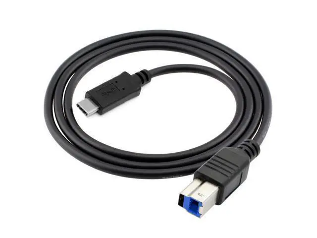 Alt view image 3 of 3 - CYDZ CY USB-C USB 3.1 Type C Male Connector to USB Standard B Male Data Cable for Apple Laptop & Laptop Black