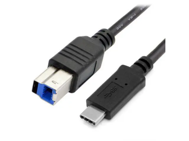 Alt view image 2 of 3 - CYDZ CY USB-C USB 3.1 Type C Male Connector to USB Standard B Male Data Cable for Apple Laptop & Laptop Black