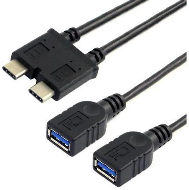 Main image of CYDZ Dual Cable USB 3.1 Type-C to 3.0 A Female OTG Data Cable for 13 inch Laptop Pro