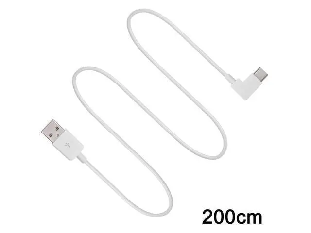 Alt view image 3 of 4 - CYDZ 2m Right Angled USB 3.1 Type C USB-C to USB 2.0 Cable for Tablet & Mobile Phone White
