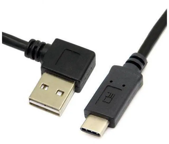 Main image of CYDZ Reversible USB-C Type C to USB 2.0 90 Degree Left & Right Angled Data Cable for Laptop & Tablet & Cell Phone