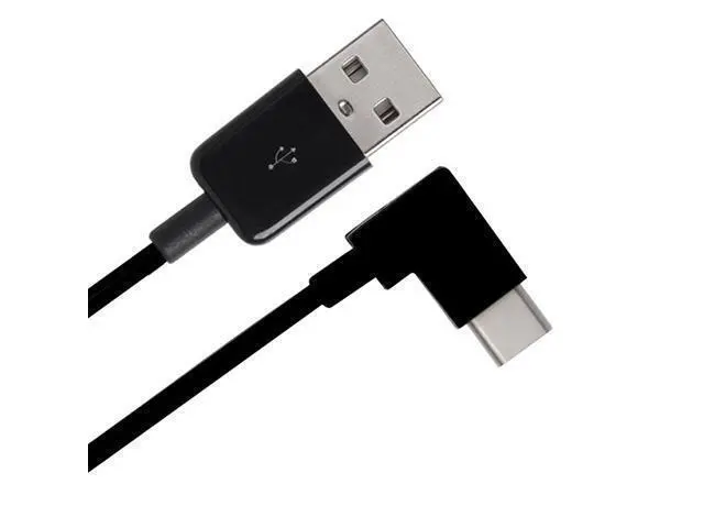 Alt view image 3 of 4 - CYDZ Right Angled Type C USB-C to USB 2.0 Cable 90 Degree Connector for Tablet & Mobile Phone 20cm