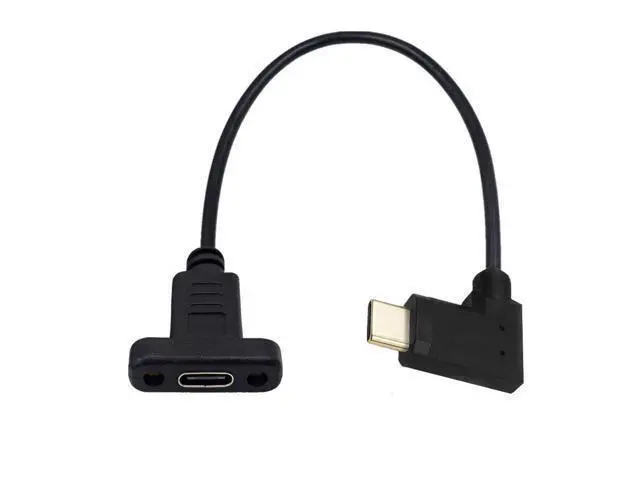 Alt view image 2 of 3 - USB 3.1 USB-C Type C Female to USB-C Male 90 Degree Angled Extension Data Cable 30cm