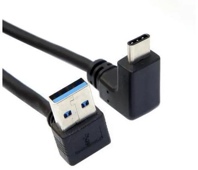 Alt view image 4 of 4 - CYDZ USB 3.1 USB-C Reversible Angled to 90 Degree Up Angled A Male Data Cable for Laptop & Tablet & Phone