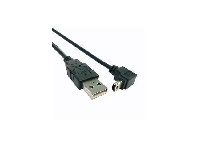 Alt view image 3 of 3 - CYDZ Mini USB 2.0 B Type 5pin Male Down Angled 90 Degree to USB Male Data Cable 0.5M