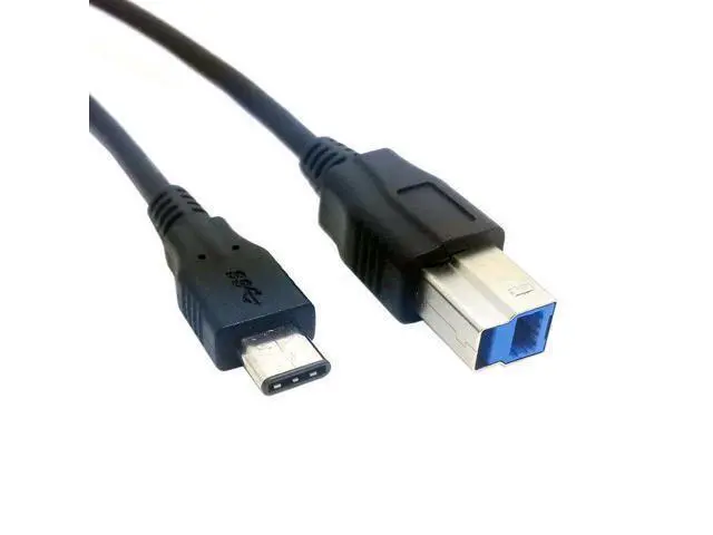 Alt view image 2 of 3 - USB-C USB 3.1 Type C Male Connector to USB Standard B Male Data Cable for Apple Laptop & Laptop Black