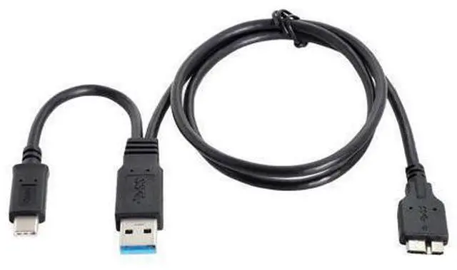 Main image of USB-C USB 3.1 Type-C & USB 3.0 Type-A Host to Micro USB 3.0 Target Combo Data Cable for Disk