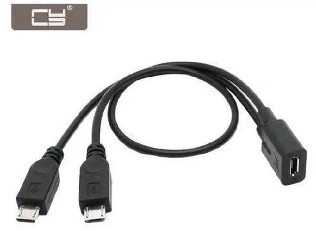 Main image of CYDZ Micro USB Female to 2 Micro USB Male Splitter extension charge cable for Galaxy S5 i9600 S4 I9500 Note2 N7100 S3 I930