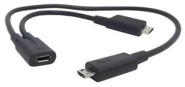 Alt view image 4 of 4 - CYDZ Micro USB Female to 2 Micro USB Male Splitter extension charge cable for Galaxy S5 i9600 S4 I9500 Note2 N7100 S3 I930