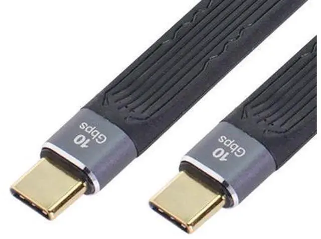 Main image of 10Gbps USB-C Type-C Male to USB-C Male USB 3.1 65W 3A Flat Slim FPC Data Cable for Laptop & Phone 13cm