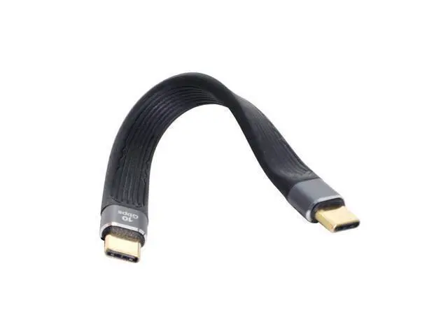 Alt view image 3 of 3 - 10Gbps USB-C Type-C Male to USB-C Male USB 3.1 65W 3A Flat Slim FPC Data Cable for Laptop & Phone 13cm