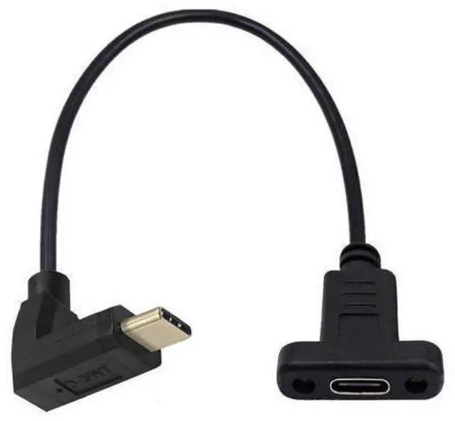 Main image of USB 3.1 Type C USB-C Male to USB-C Female Extension Data Cable 90 Degree Up & Down Angled 30cm