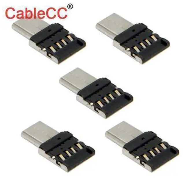 Main image of 5pcs USB-C Type-C Ultra Mini to USB 2.0 OTG Adapter for Cell Phone Tablet & USB Cable & Flash Disk